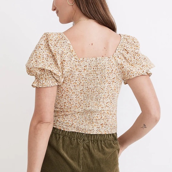 Madewell Hopewell Puff Sleeve Crop Top - Picture 3 of 3